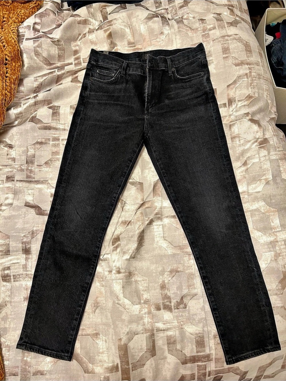 Citizens of Humanity Rocket Crop Midrise Skinny Jeans Black Waist 28